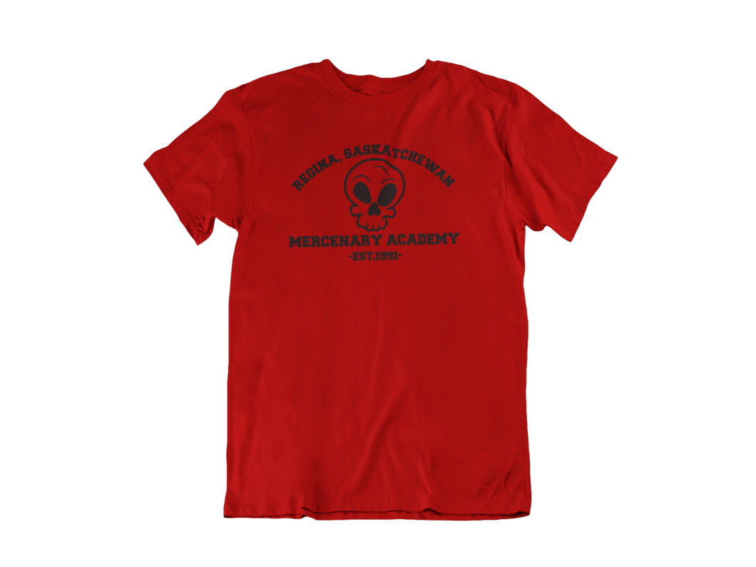 Deadpool - Regina Saskatchewan Mercenary Academy  - Unisex short sleeve T-Shirt