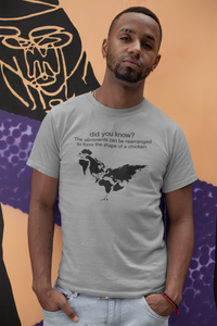 The World in the Shape of A Chicken - Unisex short sleeve T-Shirt